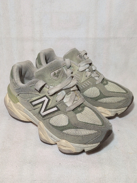 New Balance Other - New Balance Kids Green and Light Gray Mesh Suede Sneakers